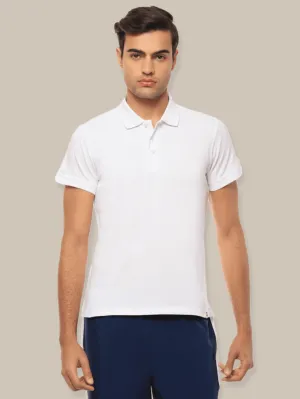 Hummel Men White B2B Polo TaglessDesign