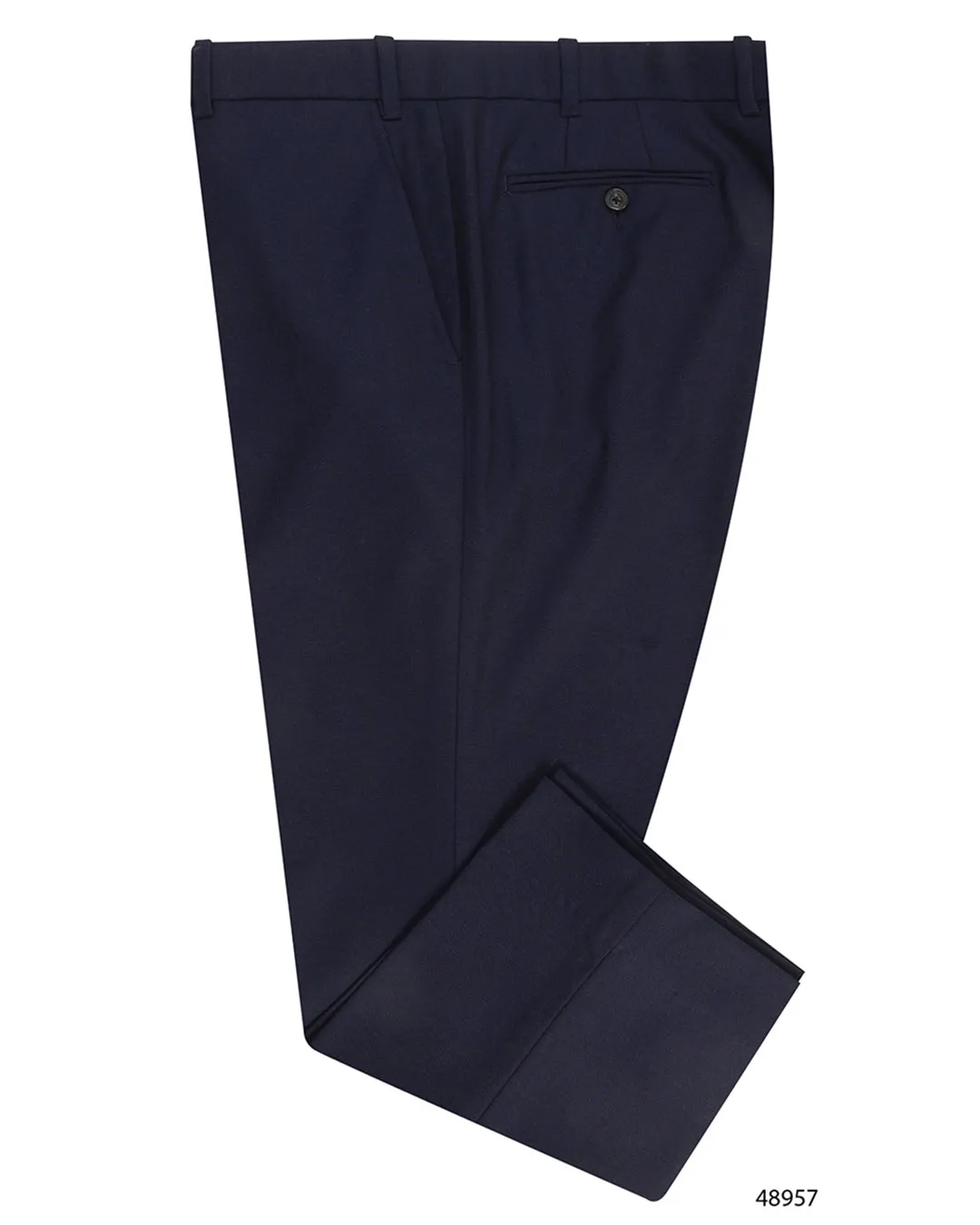 VBC - 4 Ply Tropical Wool: Navy Dress Pant Comfortable Look