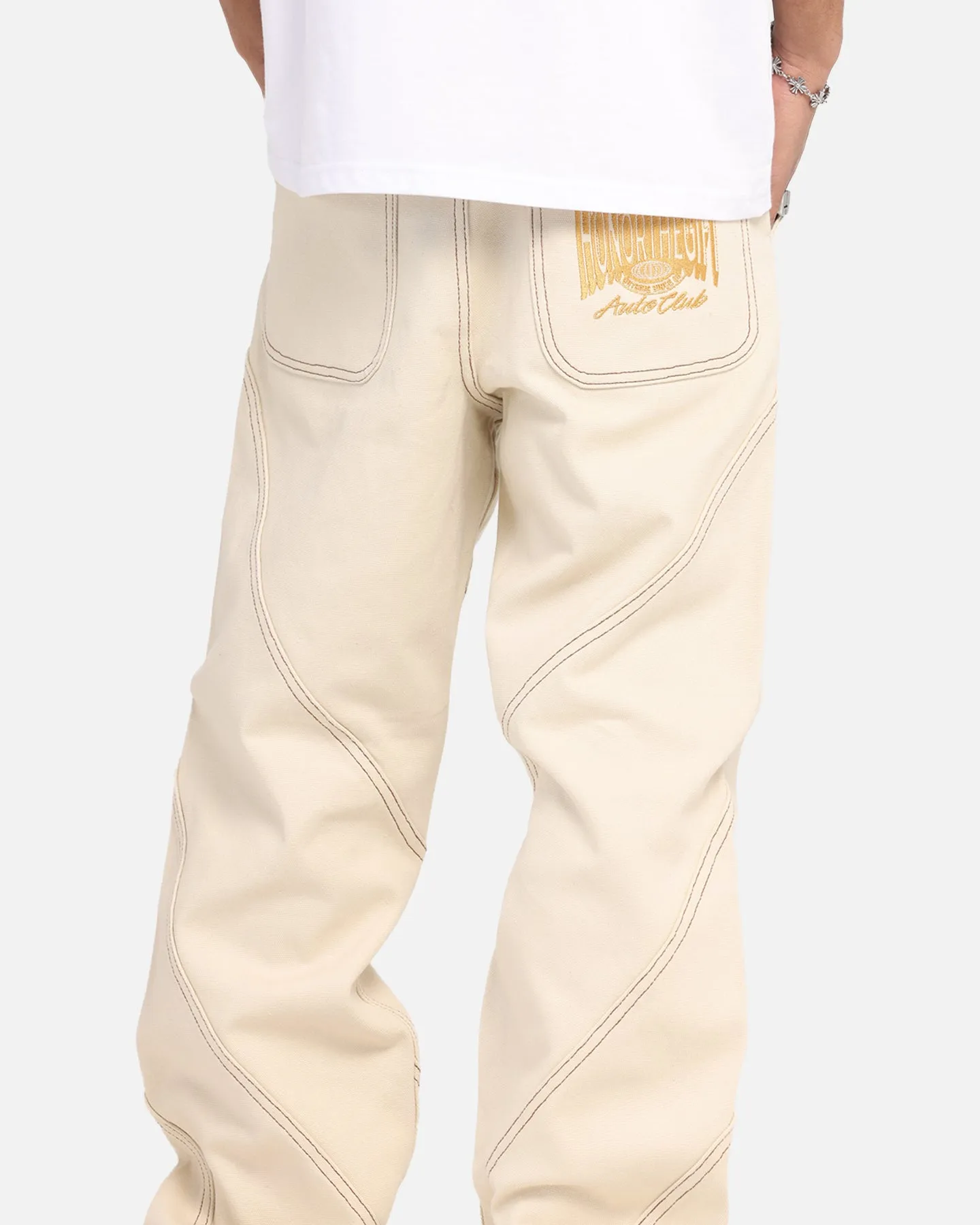 Honor The Gift Racing Panel Pants Bone Suitable Fit