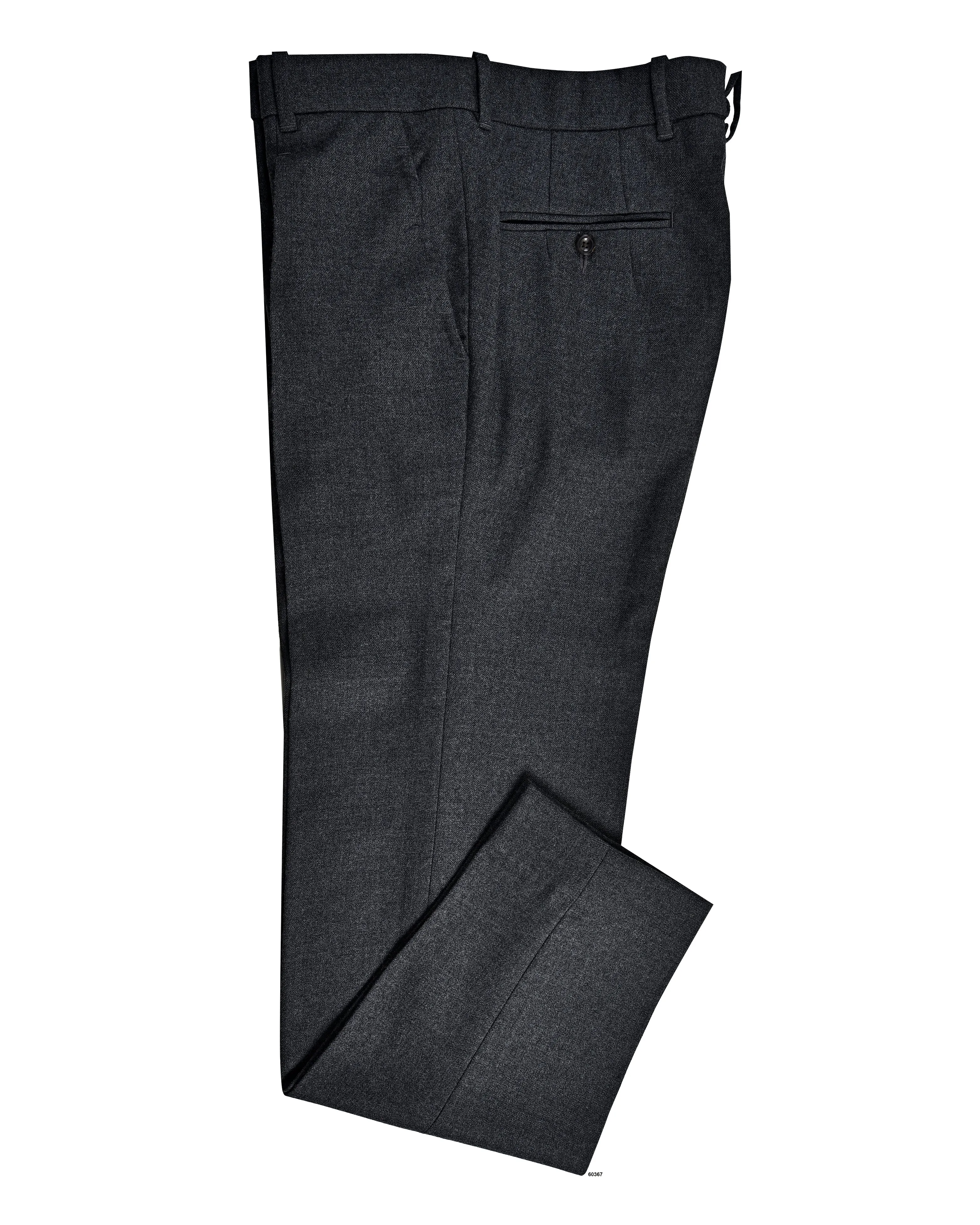 Freedom Motion Reinforced Stress Points Dugdale Dark Grey Wool Flannel Pant
