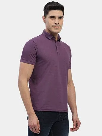 Hummel Men Jaye Purple Golf Polo Tshirt UVProtectionFinish Functional Fit