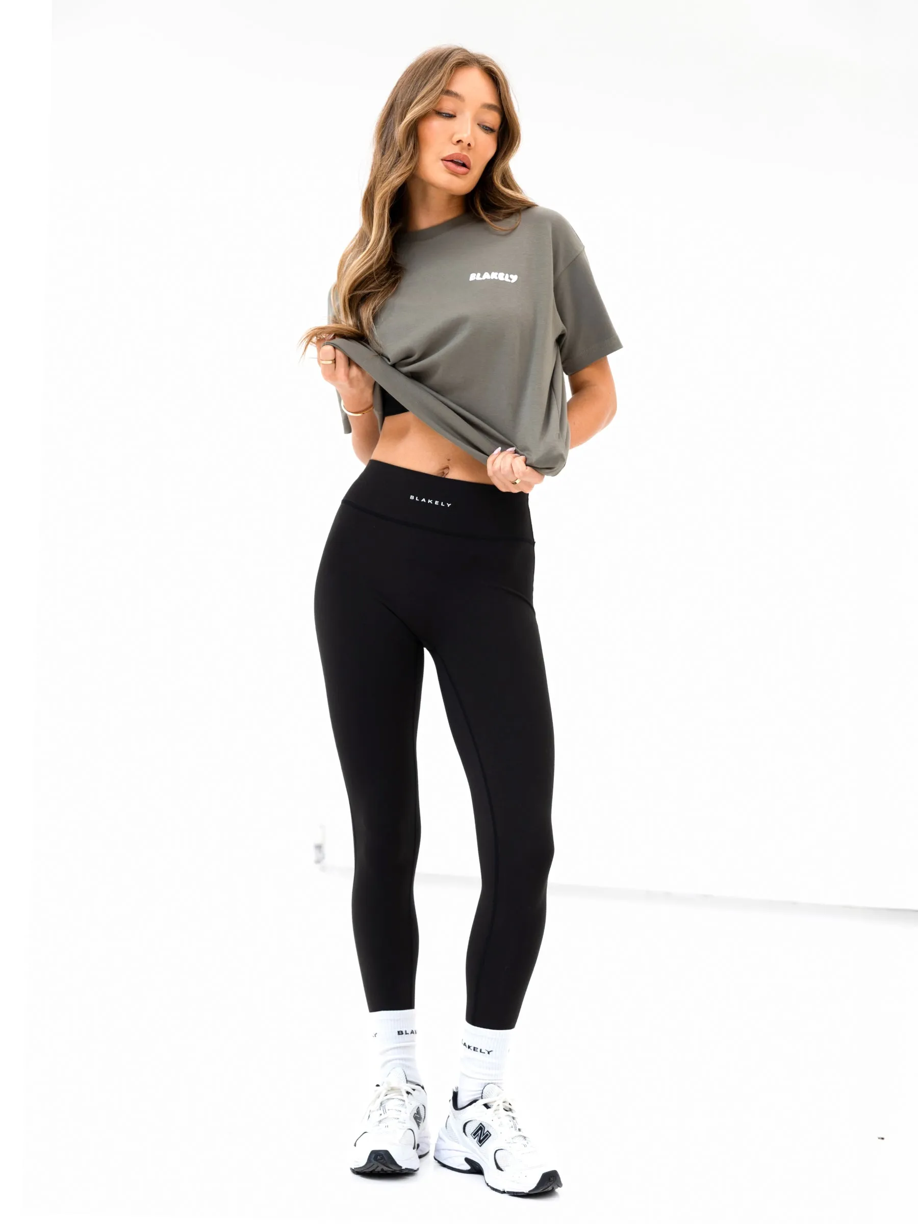 Cloud Print Oversized T-Shirt - Safari Green Relaxed Outfit Sporty and Stylish