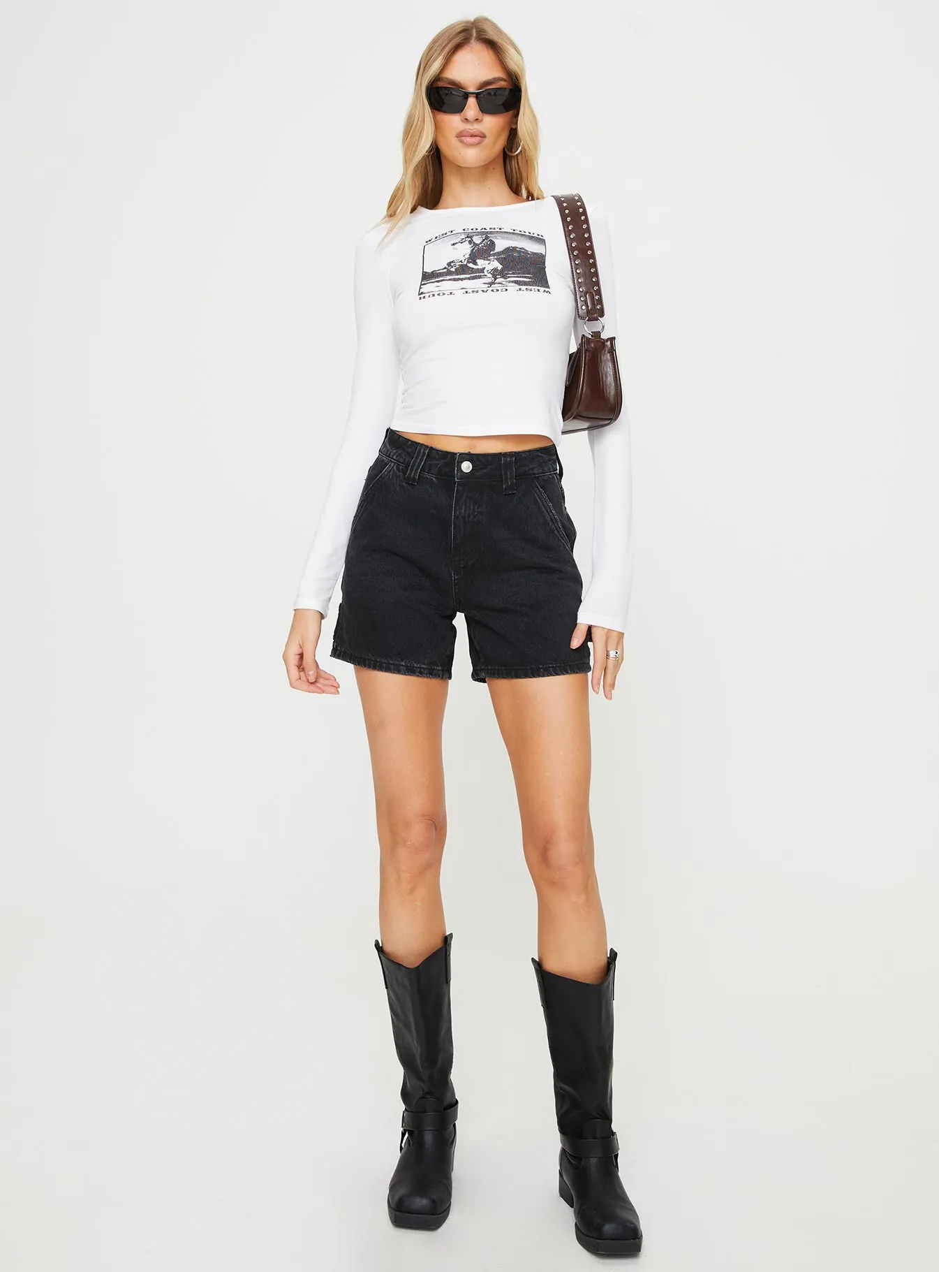 Lou Carpenter Denim Shorts Washed Black Art Core Flow Core