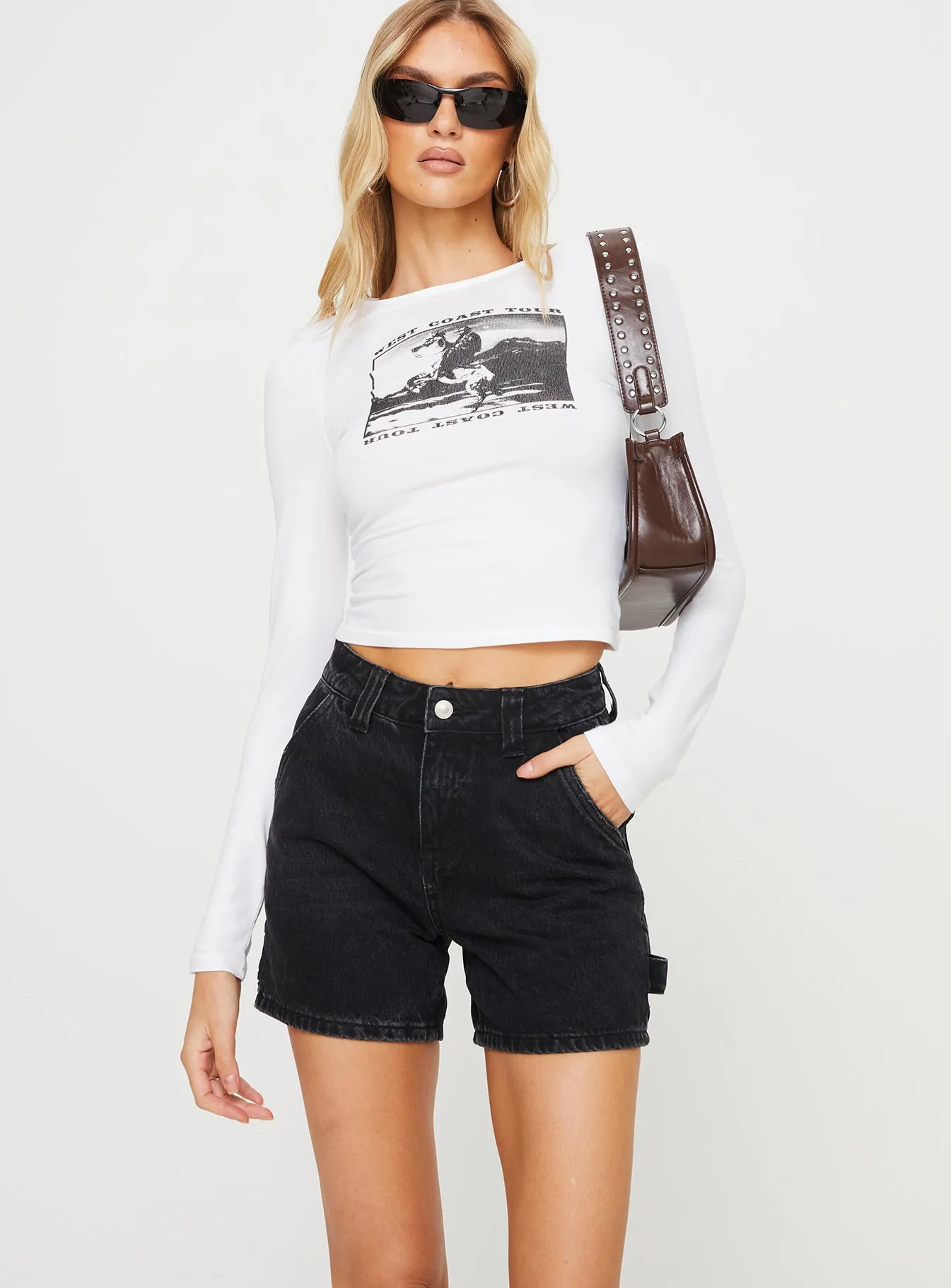Reinforced Stress Points Classic Glow Lou Carpenter Denim Shorts Washed Black