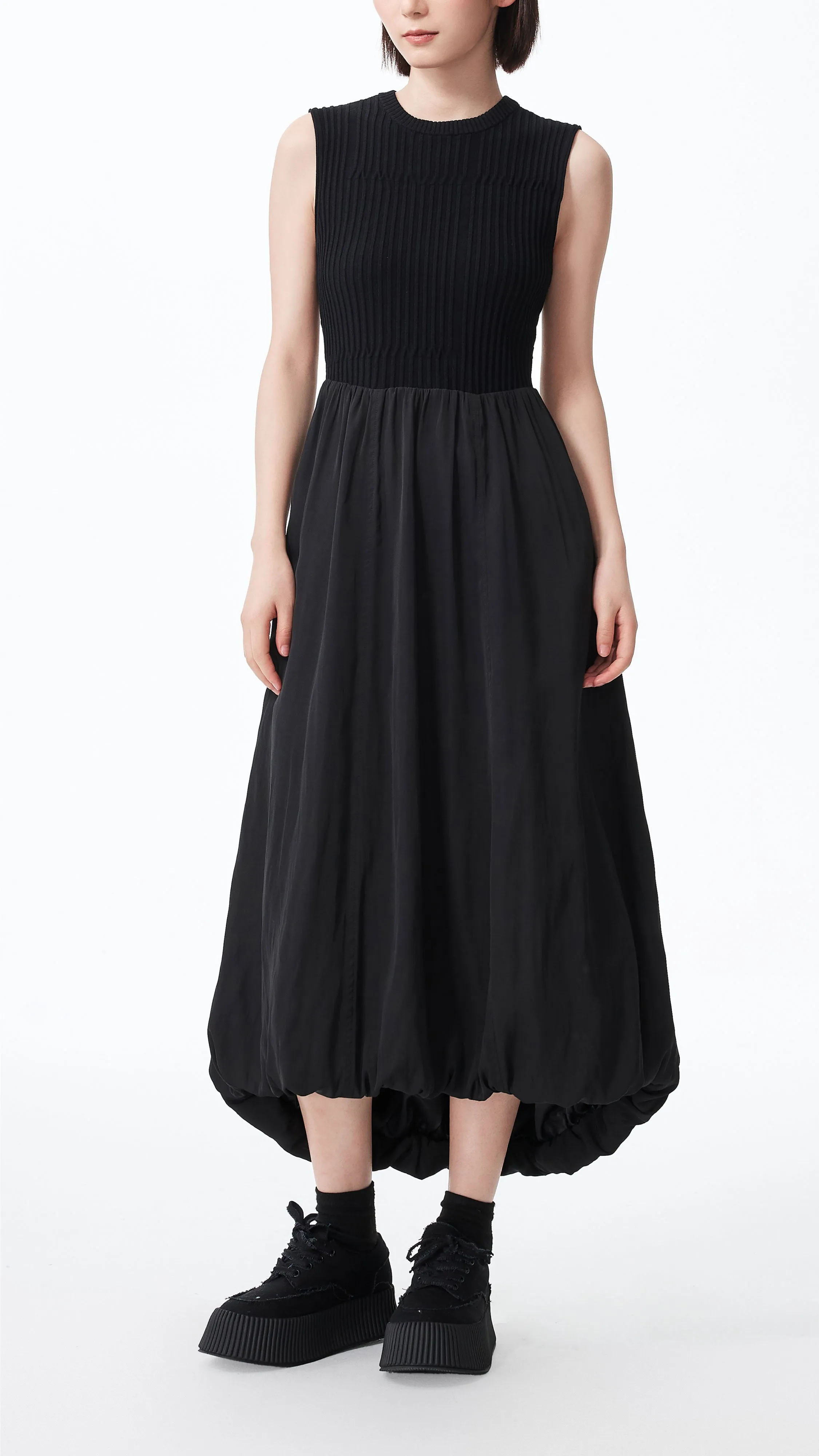 Balloon Shape Dress Wonder Core Stretchable Waistband