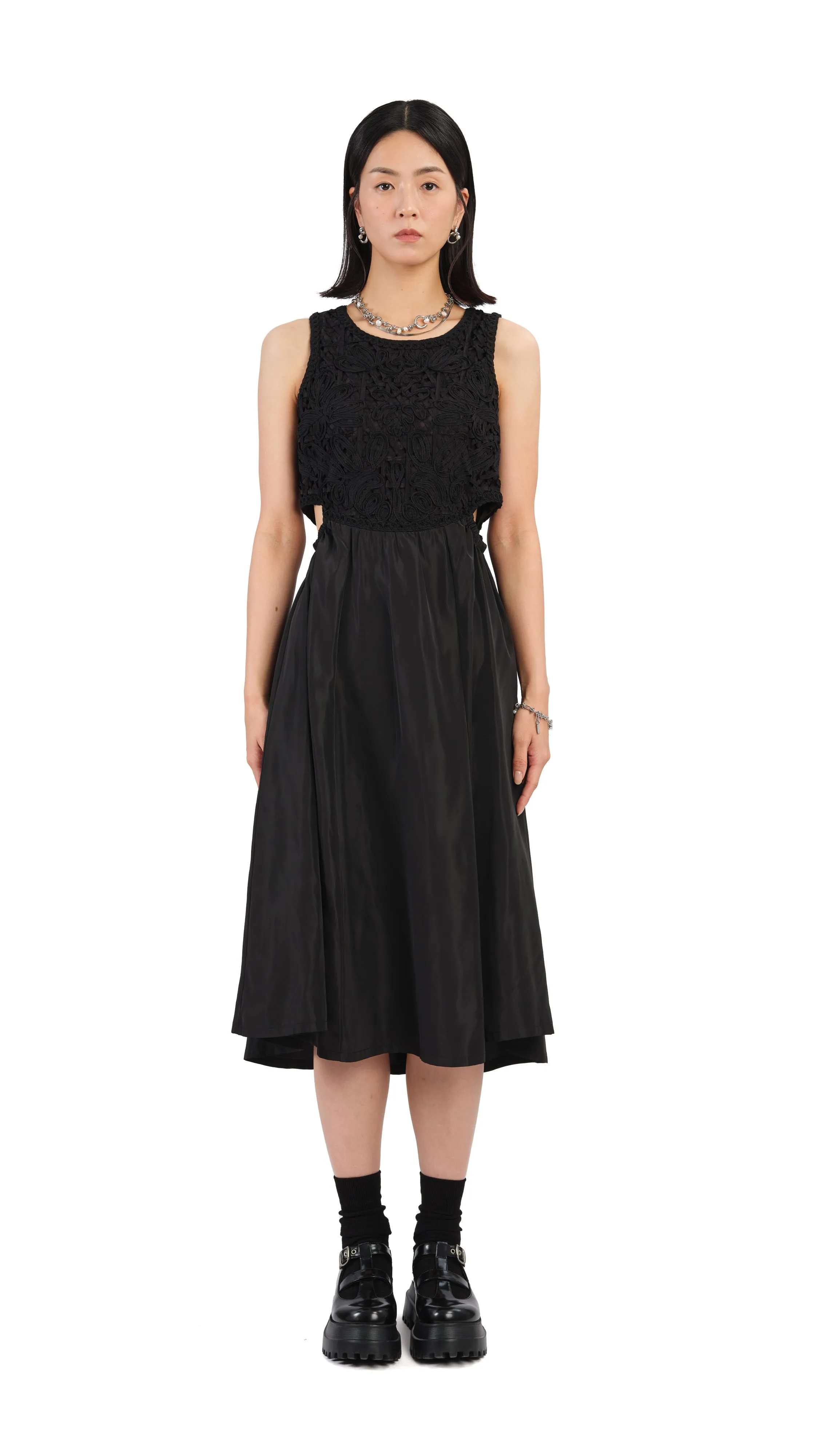 Translucent Soul Cord Embroidery Dress