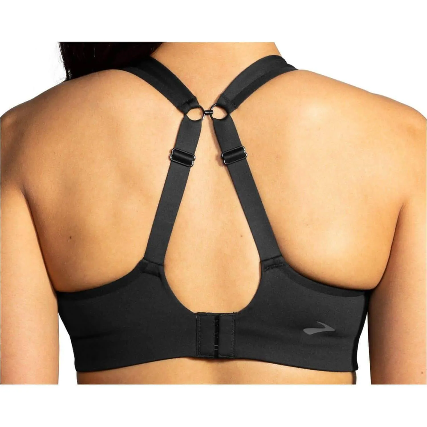 Brooks Drive Convertible Run Womens Sports Bra - Black Adjustable Comfort