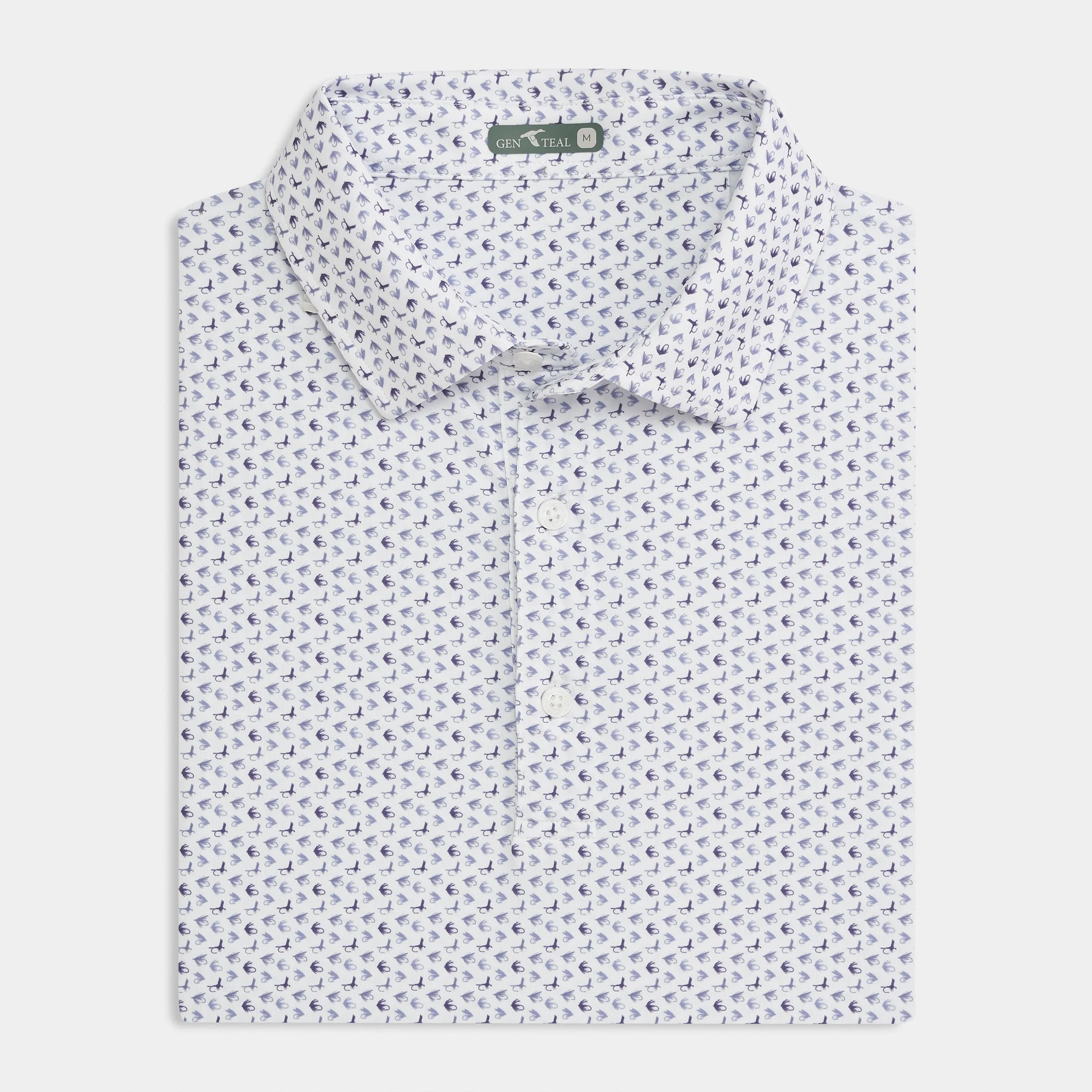Ventilated Side Gussets Unstructured Hem Flies Printed Performance Polo