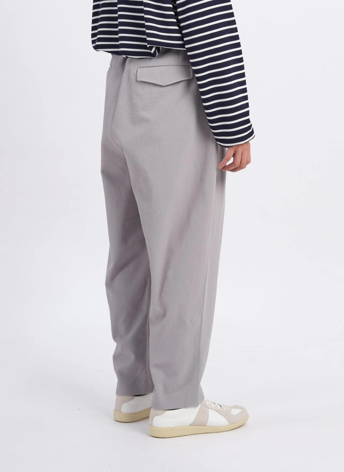 ReinforcedHems Hidden pockets Solotex Garbardine (Work) Wide Tapered Pants [P-12]