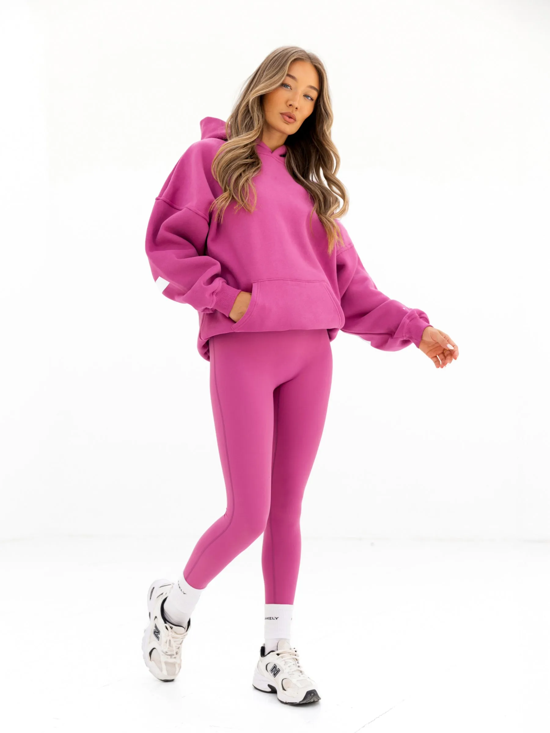 tropical style Isabel Oversized Hoodie - Pink
