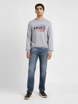 Surfing wear Men's Solid Grey Crew Neck Sweatshirt