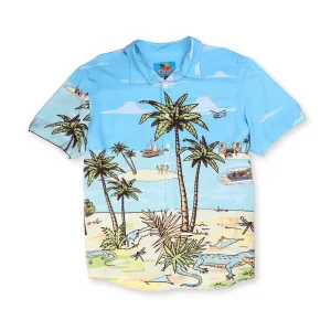 Pocket Detailing Balls Beachwear Party Island Button Up