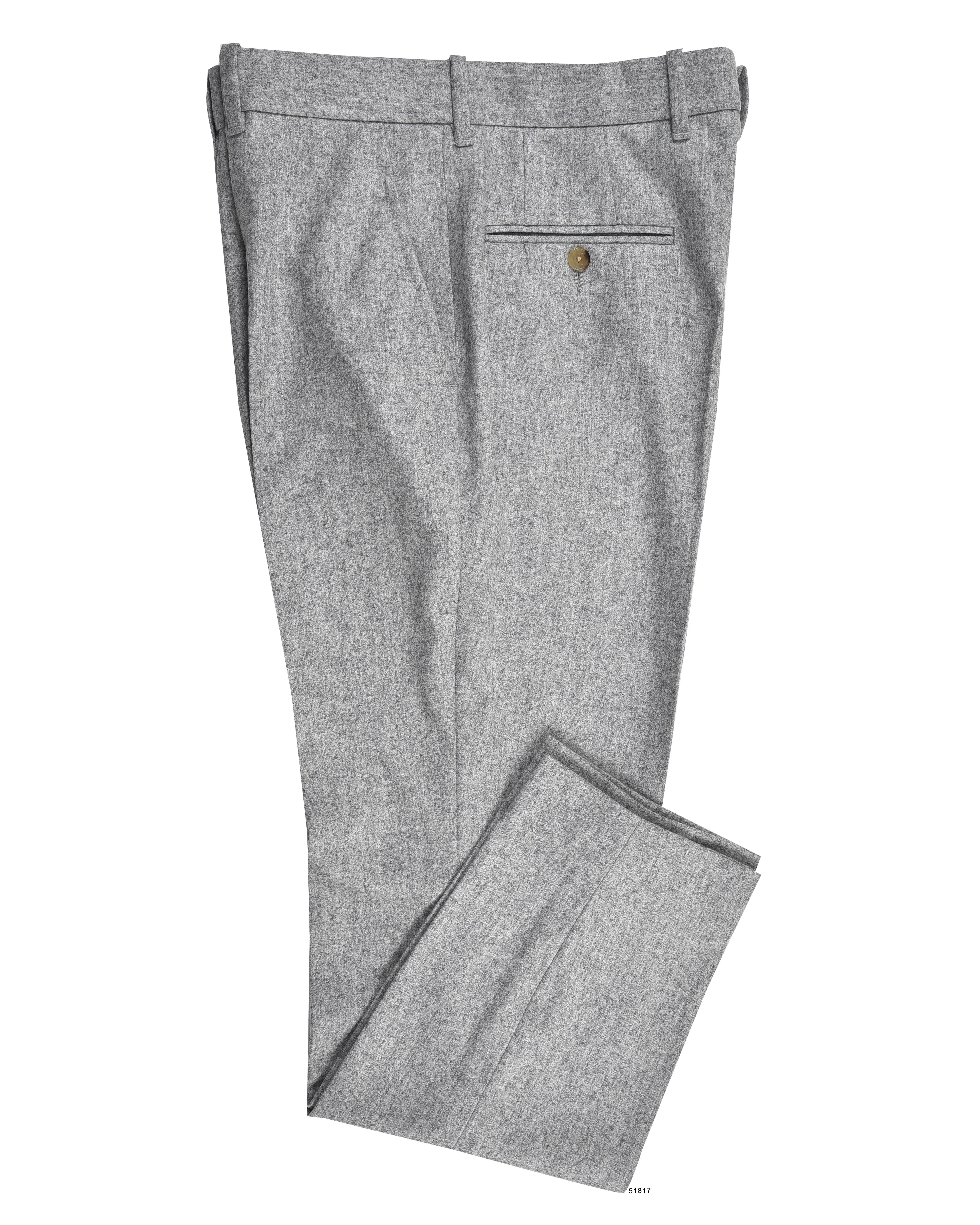 Sporty Touch VBC 100% Wool: Ash Grey Flannel Dress Pant