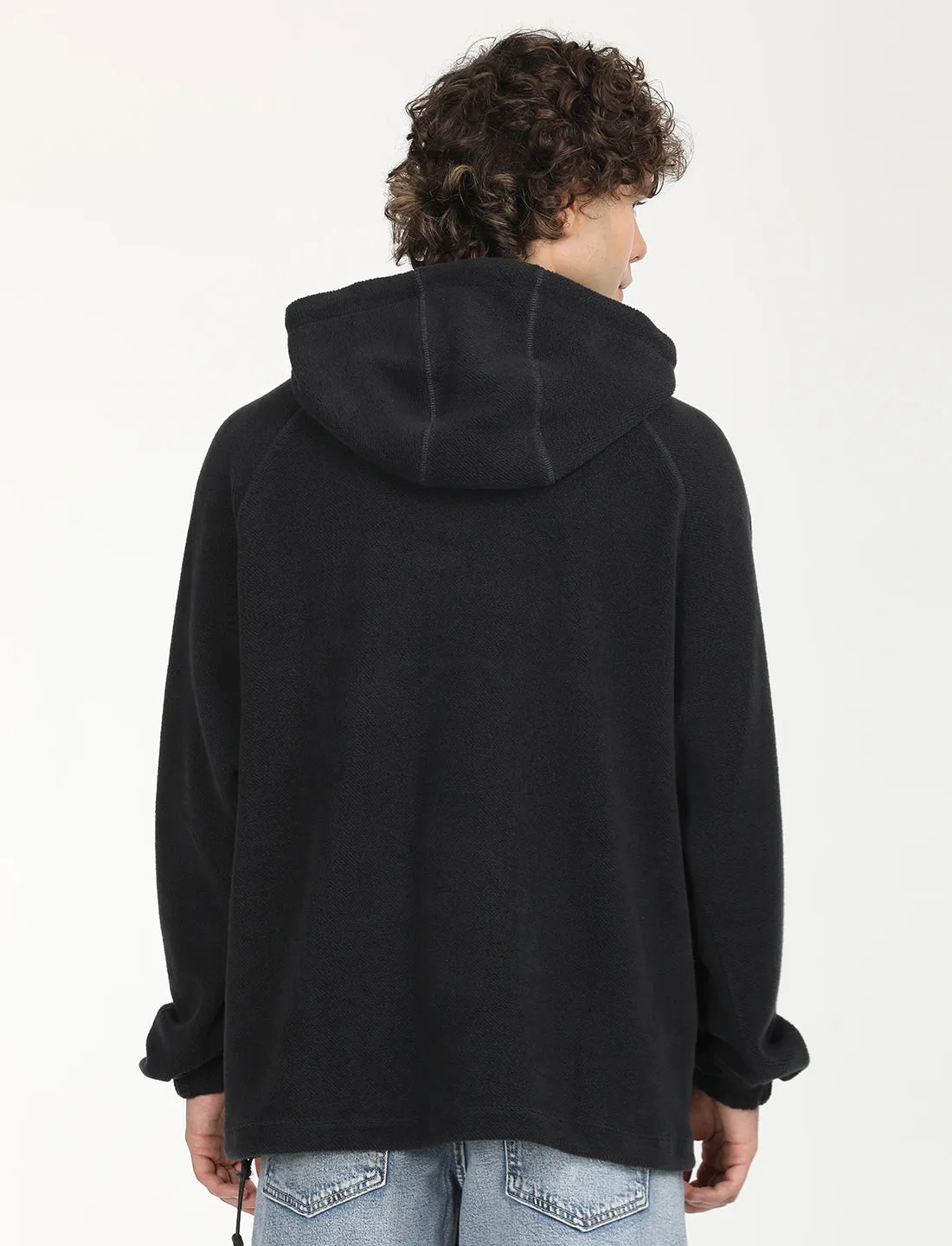 Durable Zipper Men's Solid Charcoal Grey Hooded Sweatshirt