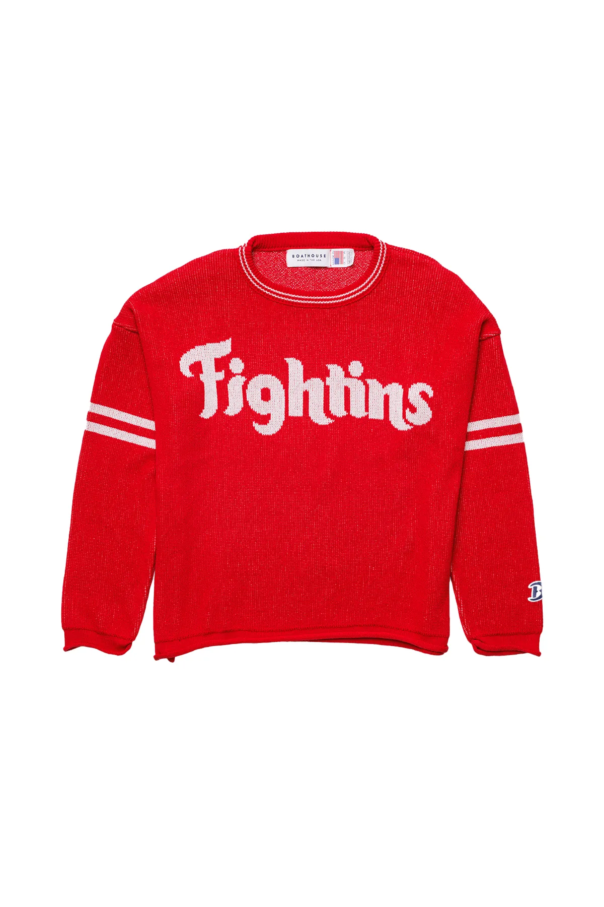 Women's Fightins Knit Cropped Crew Low Profile Logo