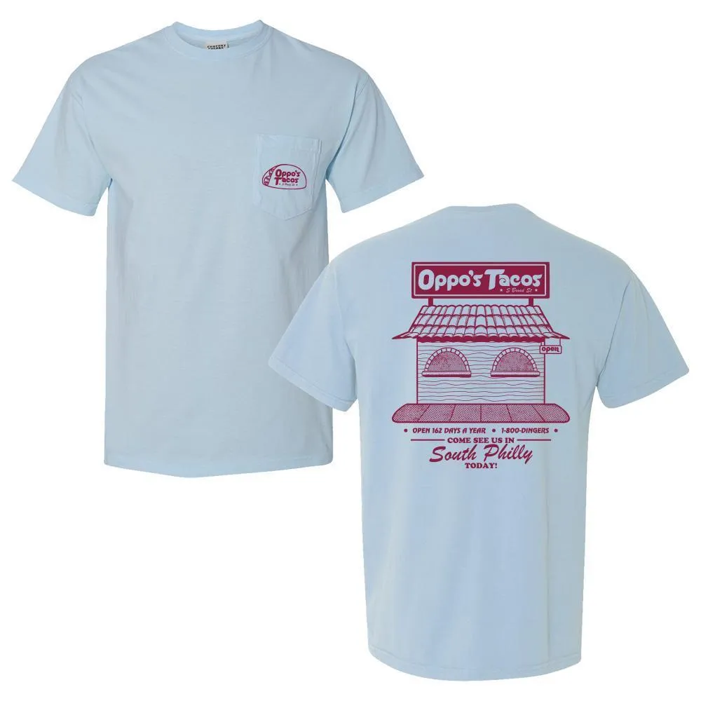 Oppo's Tacos Pocket Tee Stylish Details Elderly clothing