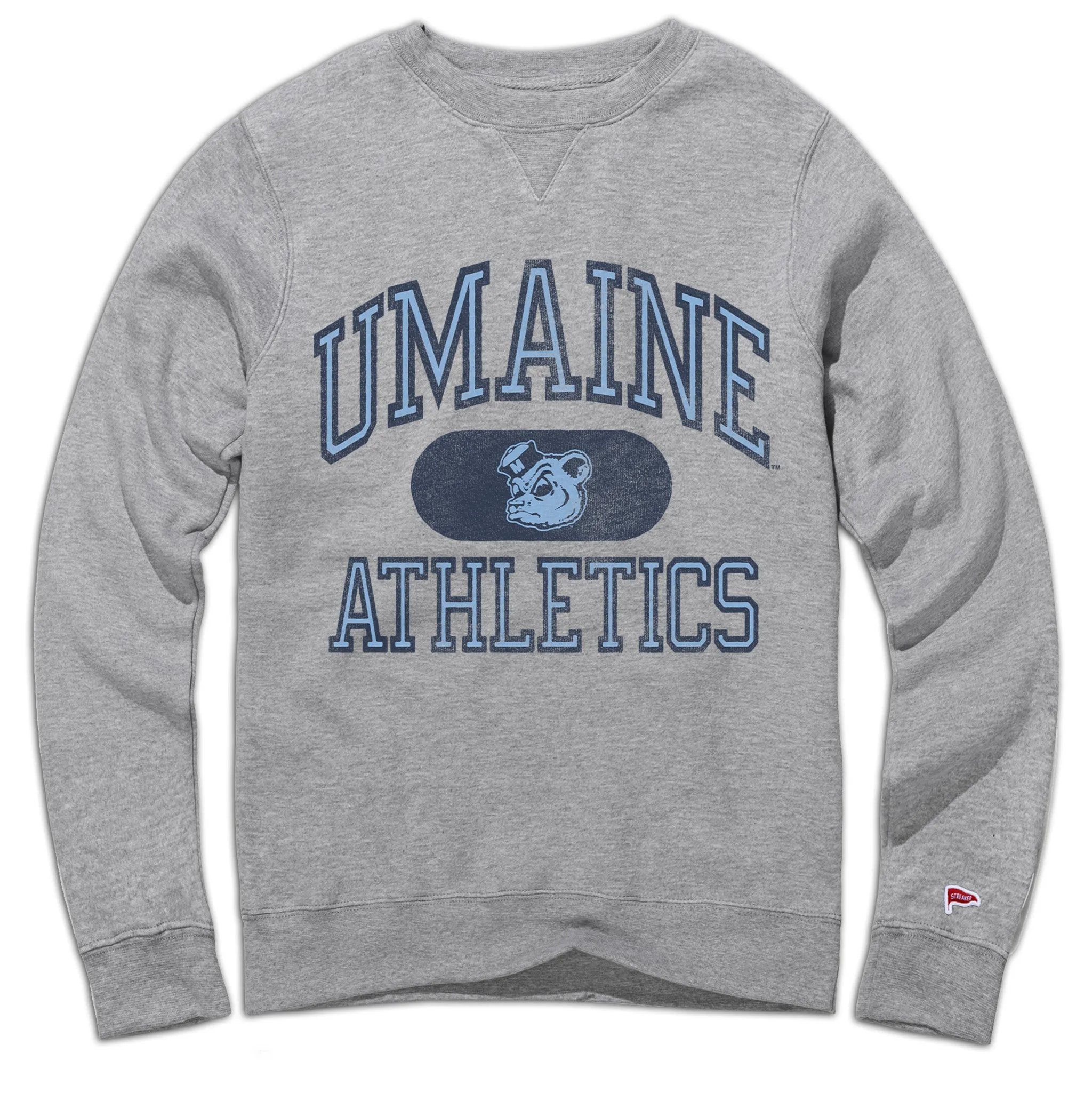 Sleeve Detail Maine Vintage Locker Room Crewneck Sweatshirt