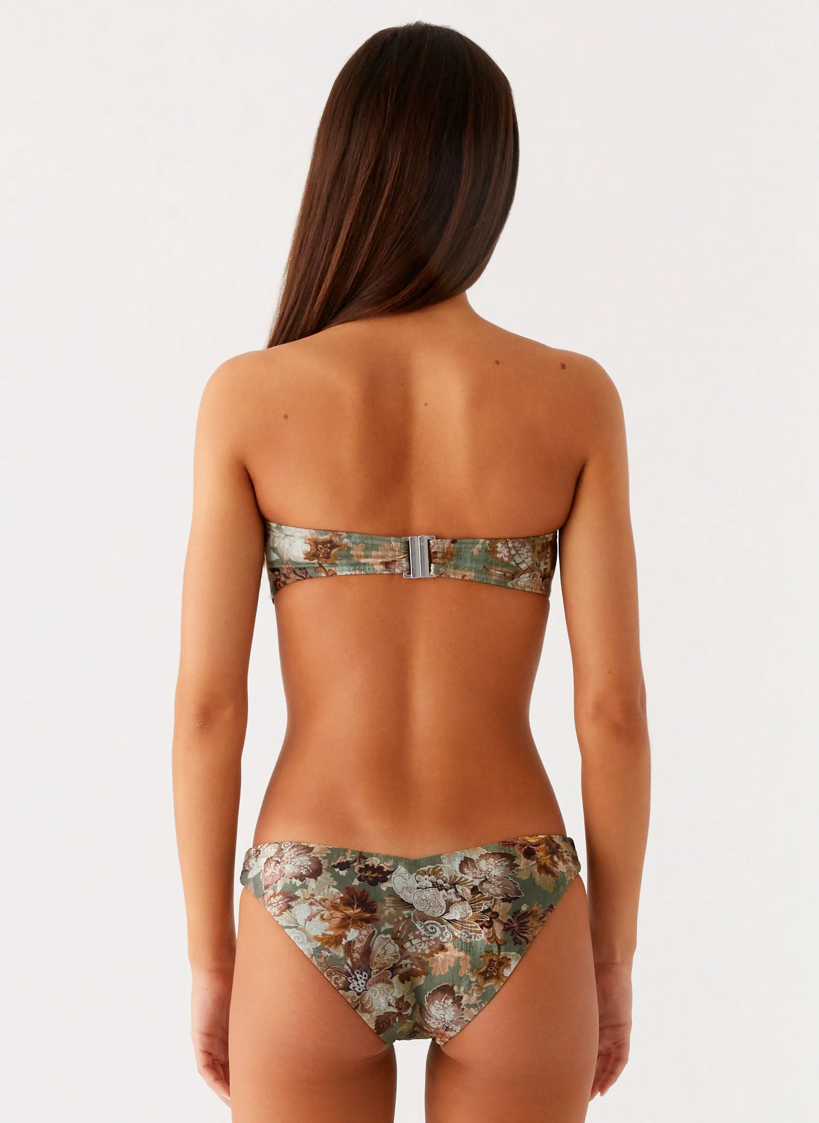 Delta Bandeau Bikini Top - Vintage Blossom Minimal Seam Profile Cool Comfort