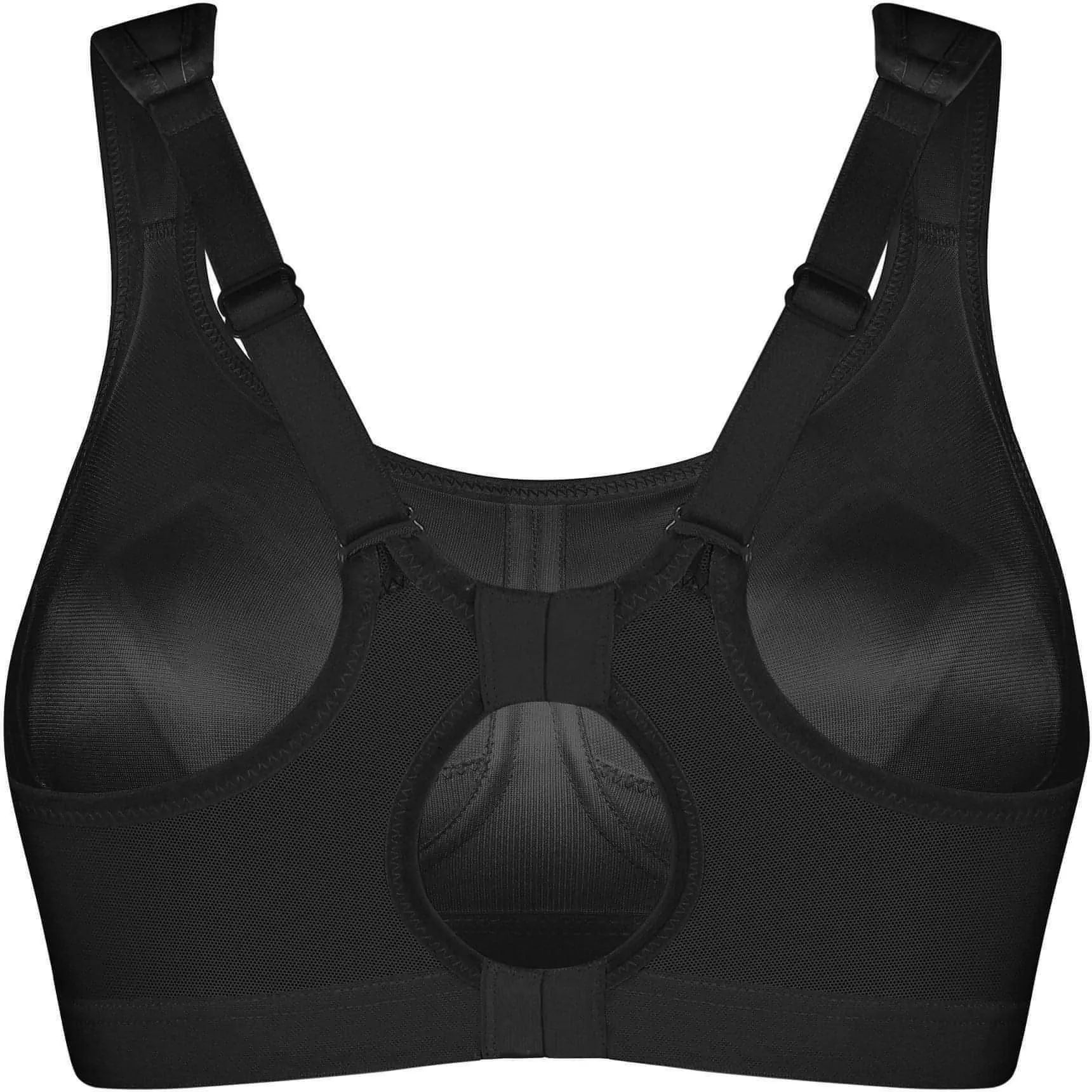 Square neck seams Shock Absorber Active Multi Womens Sports Bra - Black