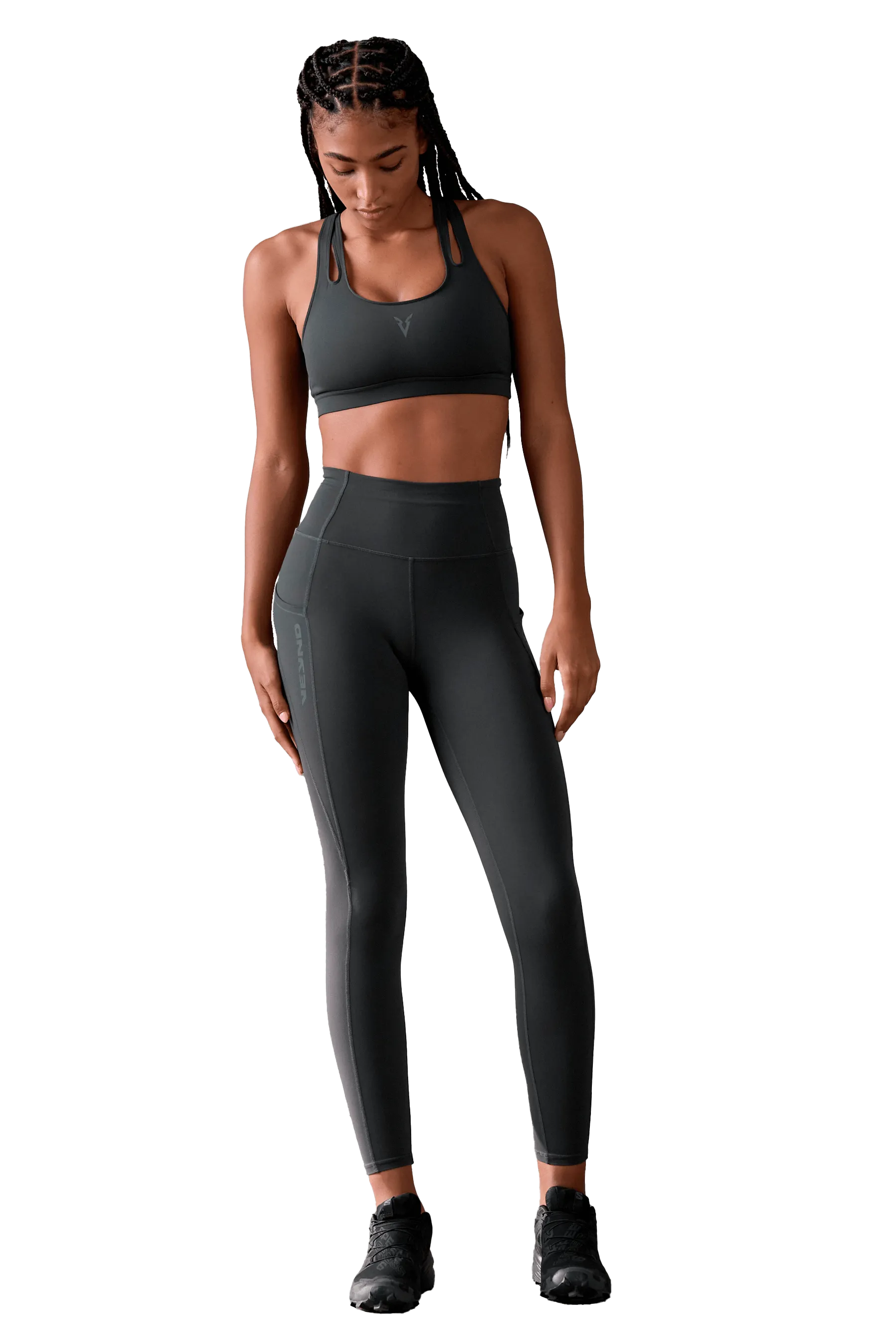SPORTS BRA CUT OUT - Dark Gray Easy Wear