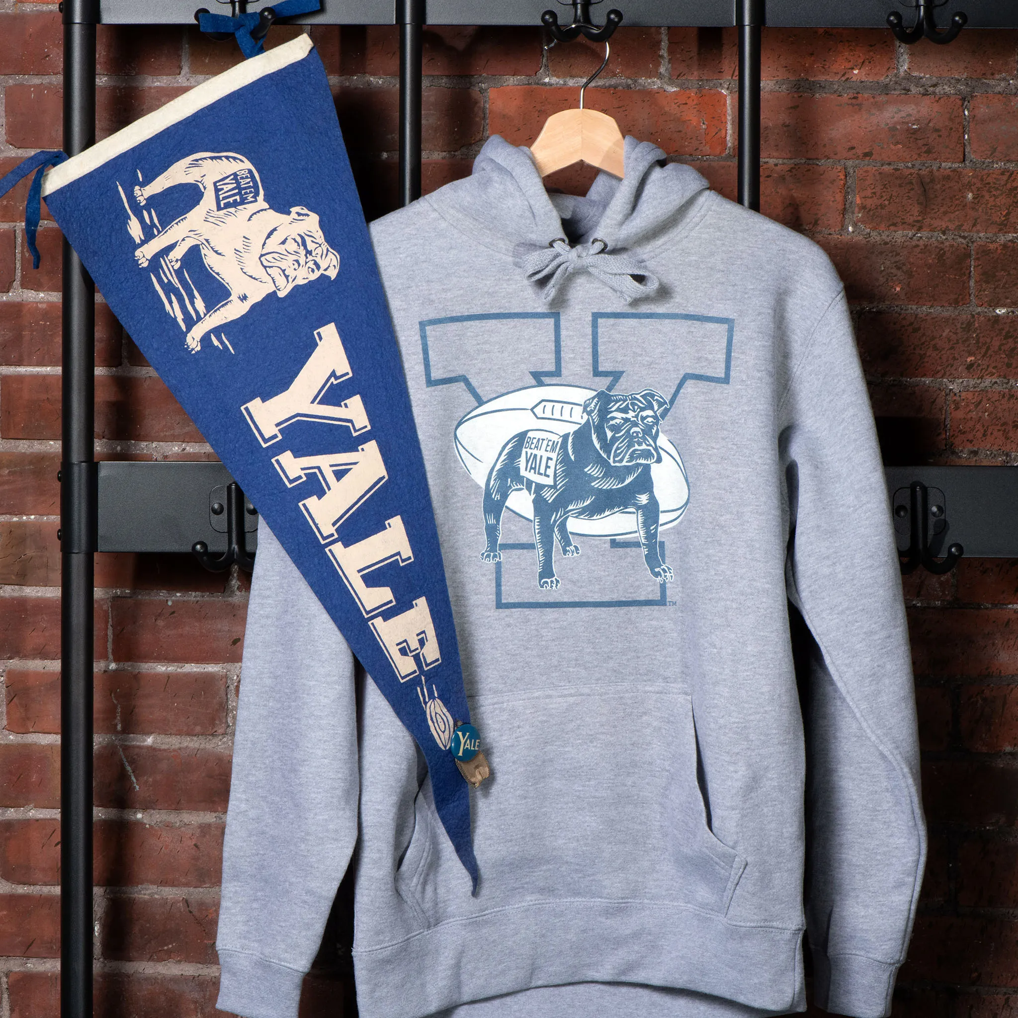 Concert Going Yale Vintage Handsome Dan Football Hoodie