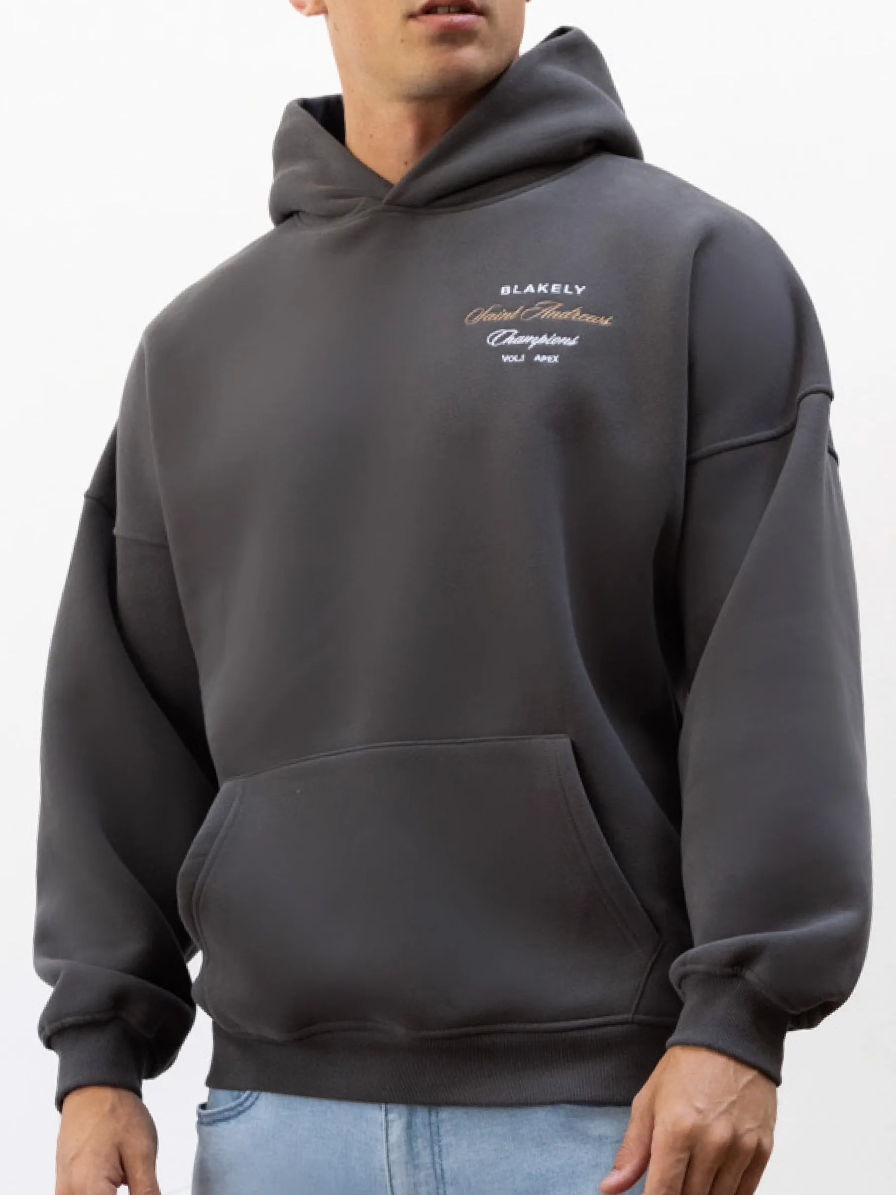 Legacy Relaxed Hoodie - Charcoal athletic style Possum like