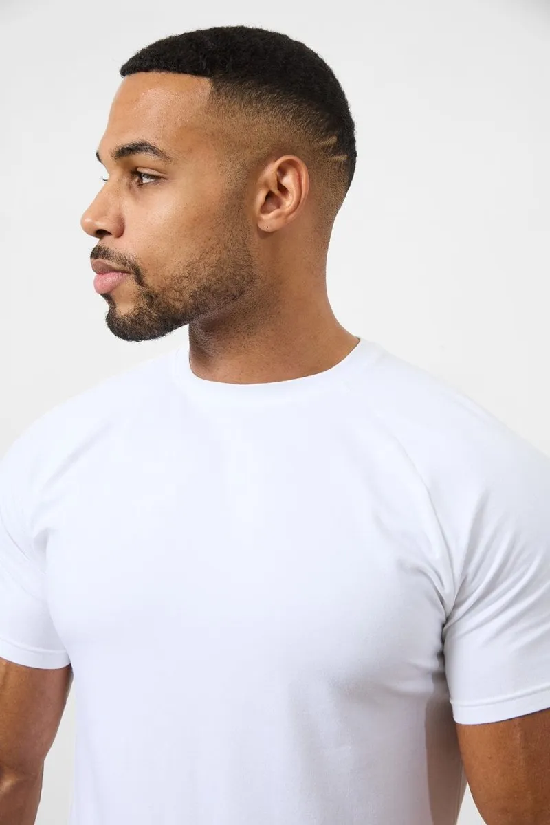 3 Pack Athletic Fit Crew Neck T-Shirt in White Casual Choice Essential Piece