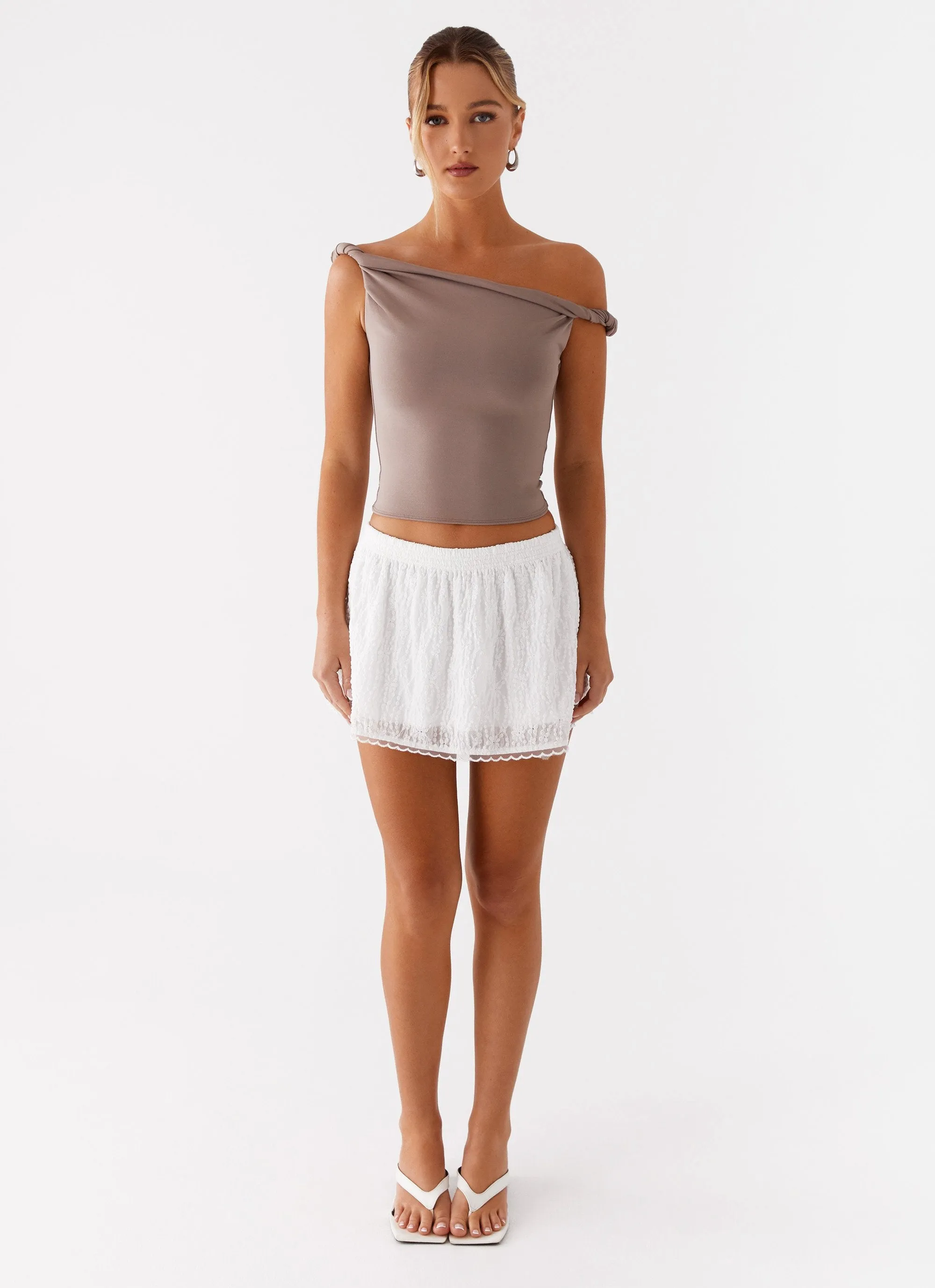 Korra Mini Skirt - White Free Step