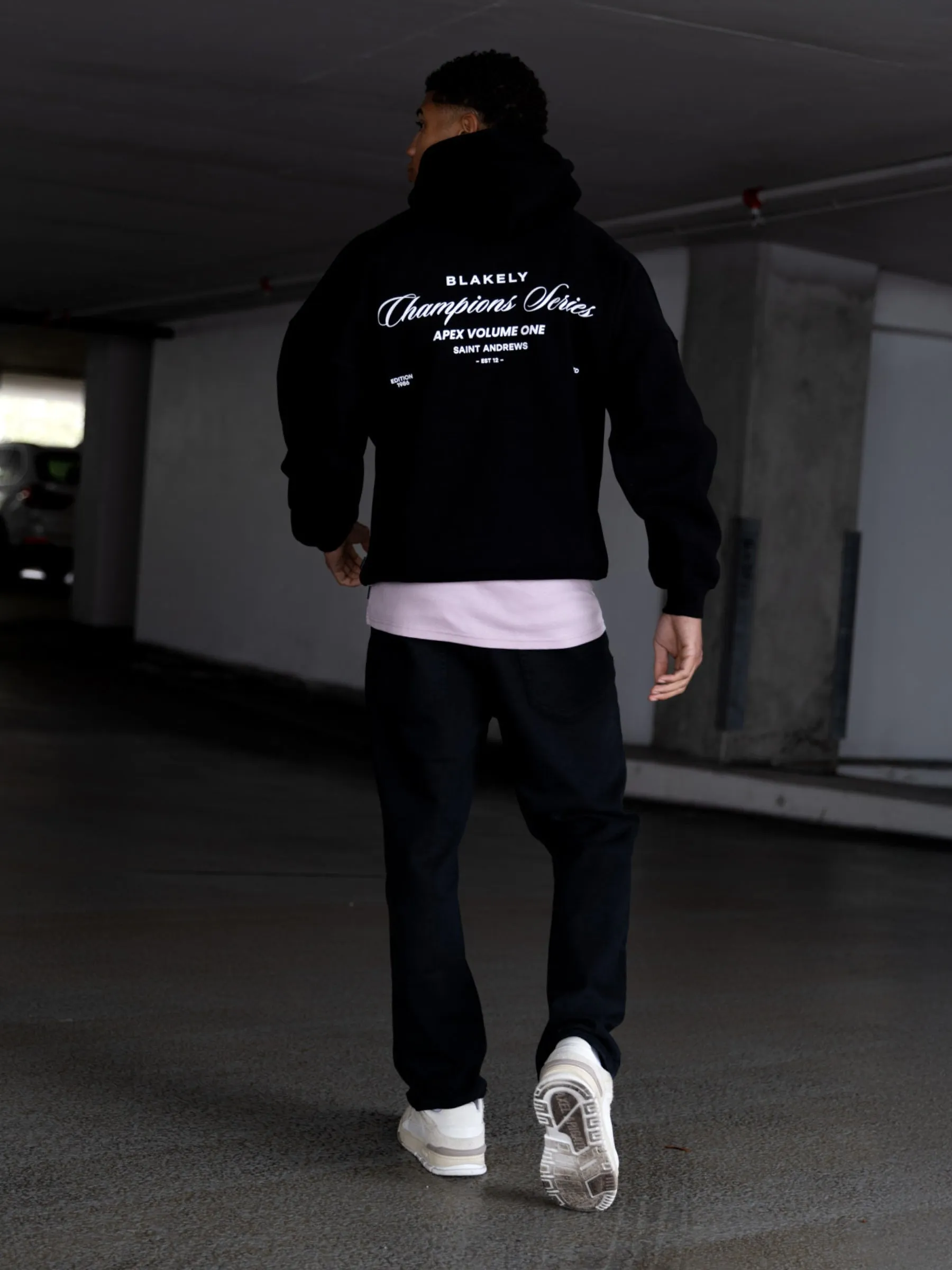 Fashion Forward Champions Relaxed Hoodie - Black