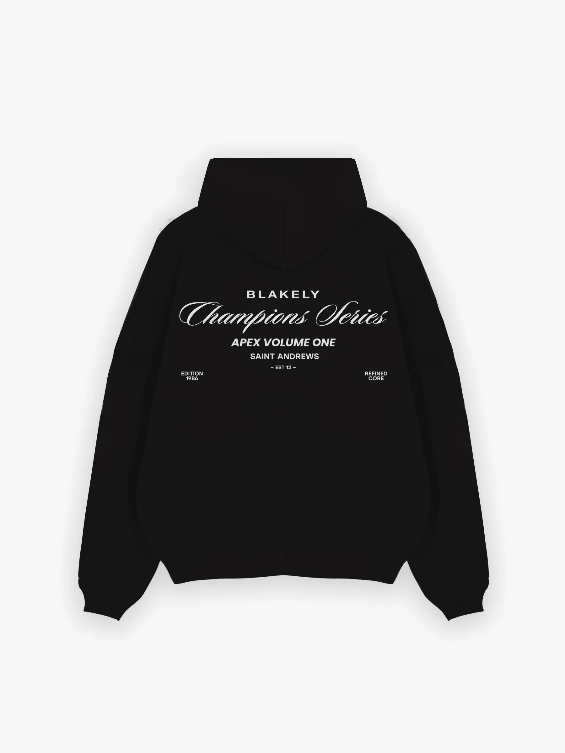Champions Relaxed Hoodie - Black Thermal Lined spandex blend