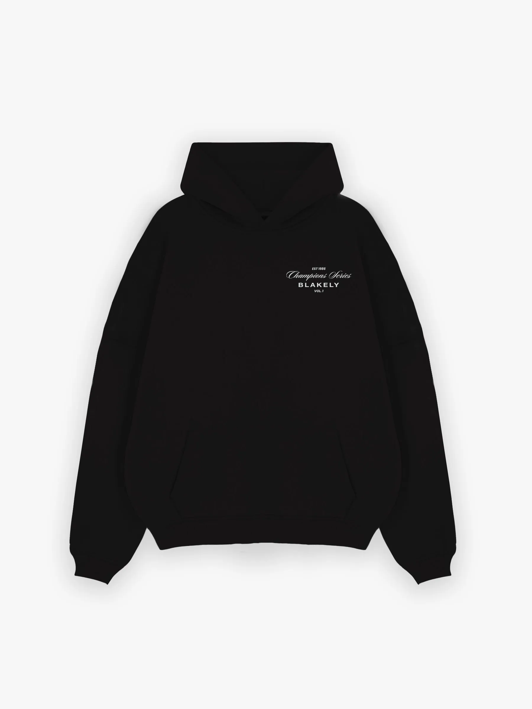 Champions Relaxed Hoodie - Black Breathable Material Streetwear Style