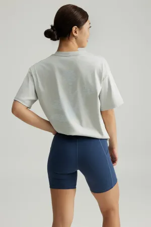 Graphic Oversized Tee in Slate (One Good Move) High Density Knit