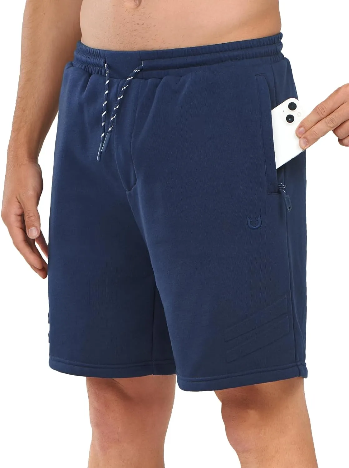 easy-care item hypoallergenic Men's 7-Inch Cotton Biker Shorts With Zipper Pockets for Athletic & Gym
