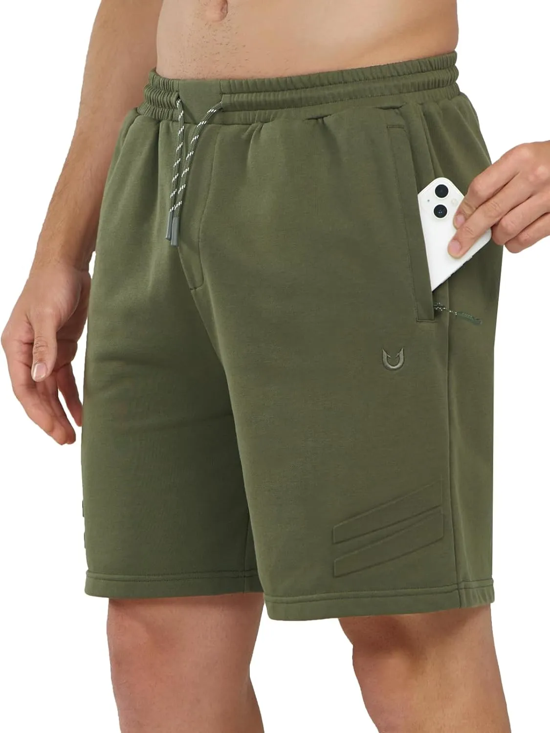 Men's 7-Inch Cotton Biker Shorts With Zipper Pockets for Athletic & Gym Relaxed Movement
