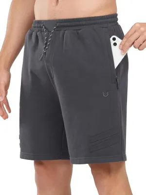 Men's 7-Inch Cotton Biker Shorts With Zipper Pockets for Athletic & Gym Unisex Design Style Basic