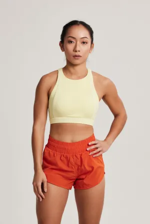 Organic Friction Free Edging Contour High Neck Bra in Early Bird