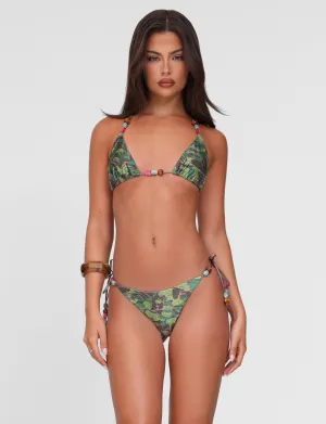 UPF Protective Lining FINLEA BIKINI TOP - GREEN : CAMO
