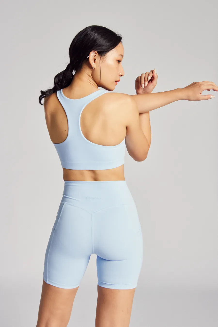 Sustainable workout gear Non-Slip Fabric Boxy Bra in Fresh