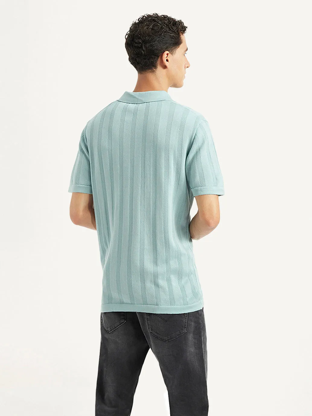 Clubhouse Ready Men's Redloop Striped Slim Fit Polo T-shirt