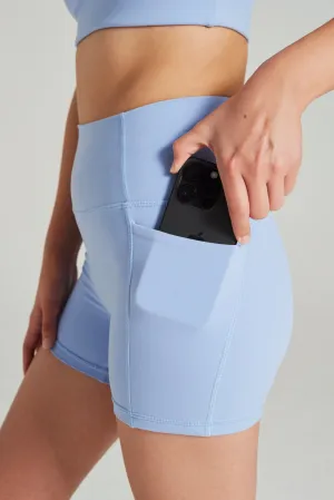 Back pockets Noise Free Operation Design Pocket Shorts (Mini 4") in Moment
