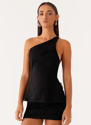 Maysa Low Rise Mini Skirt - Black Clean Aesthetic