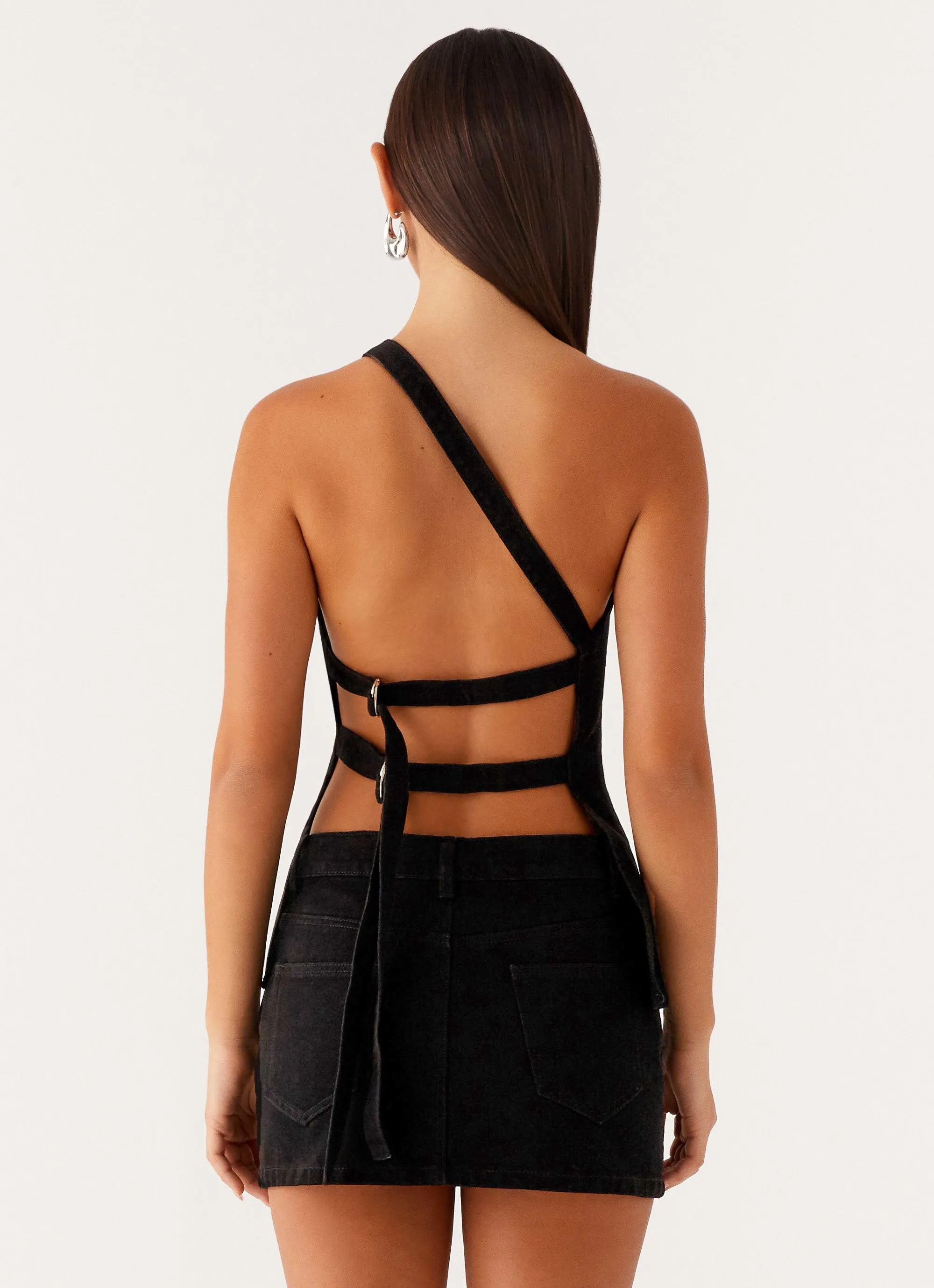 Maysa Low Rise Mini Skirt - Black Urban Touch