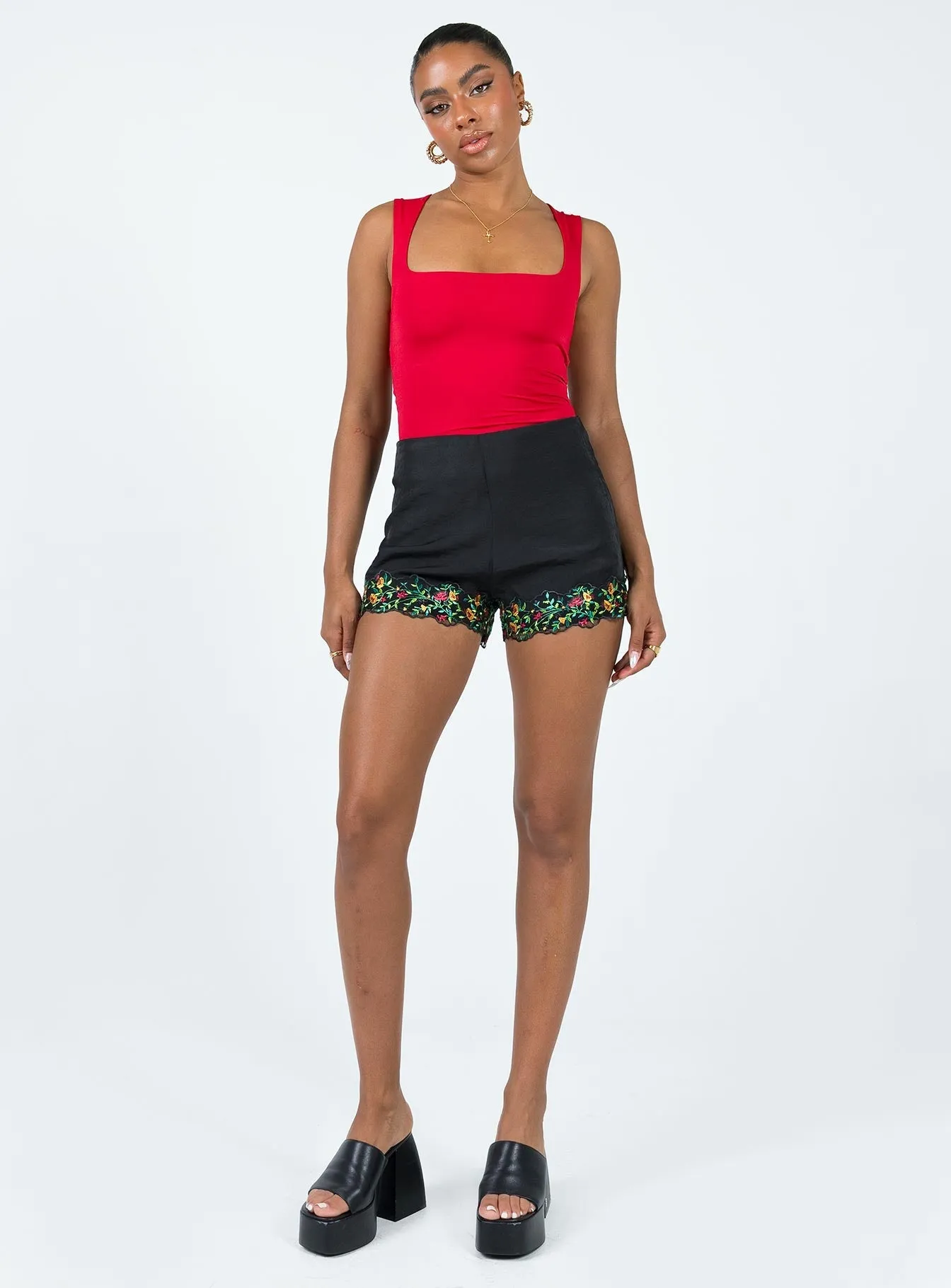 Floreto Bloomer Shorts Black WrinkleFreeFabric