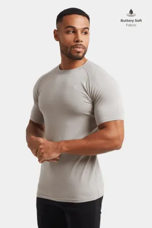 Premium Athletic Fit T-Shirt in Concrete Grey Quality Layer Hiking durability