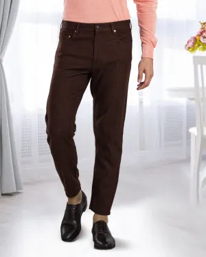 Brown Wool Jeans Stylish Layers
