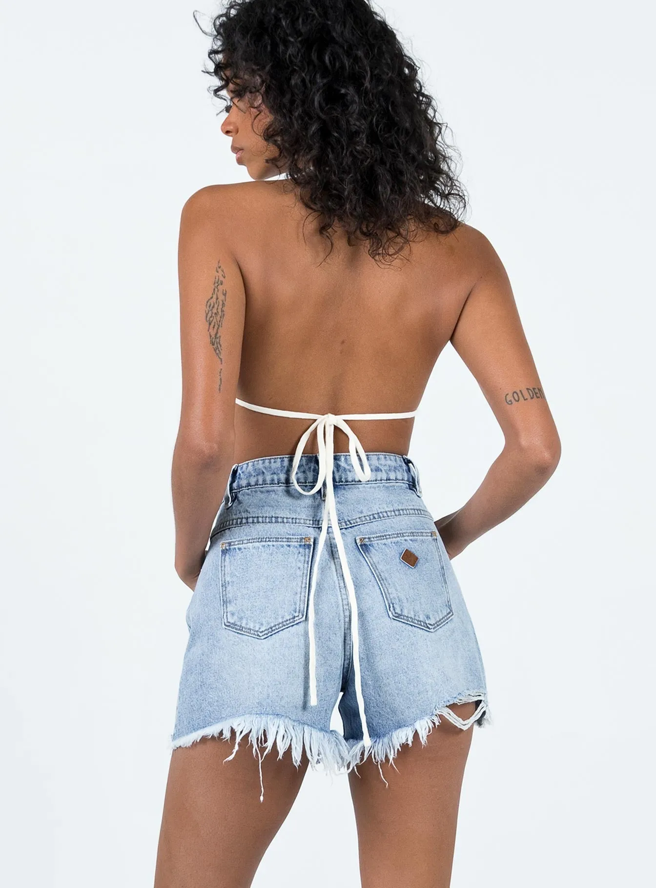 Abrand Venice Short Suzie Rip Blue ElasticWaistband