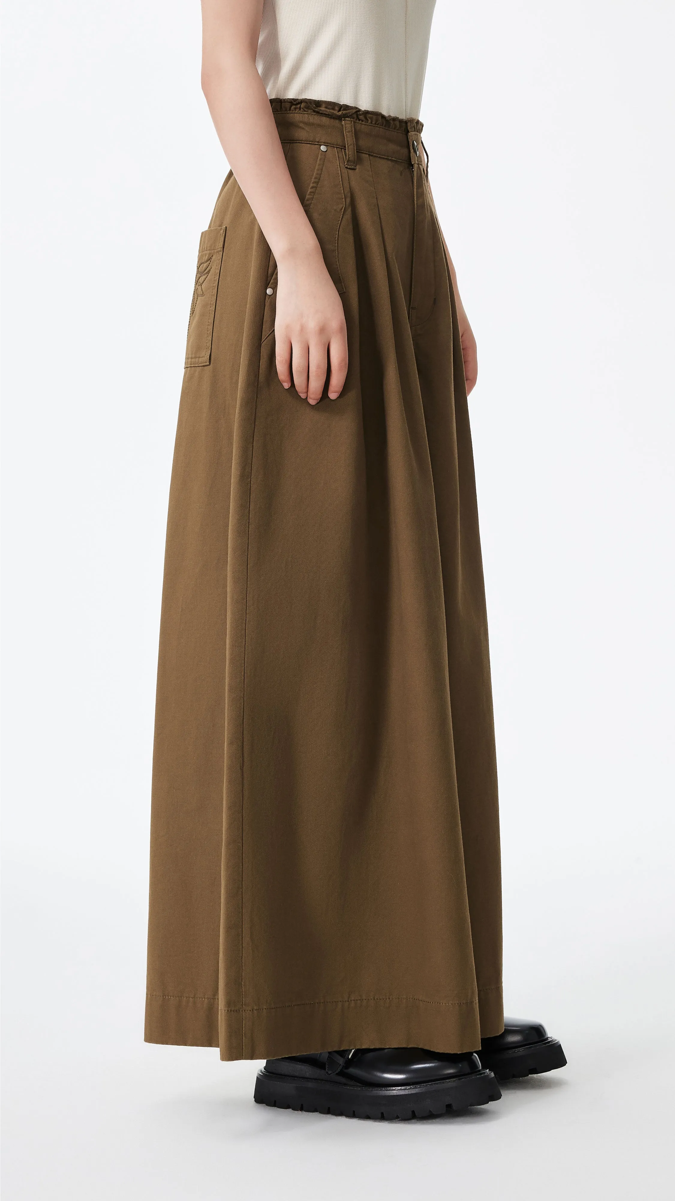 Wide-Leg Pants Breathable Lining Warm Base