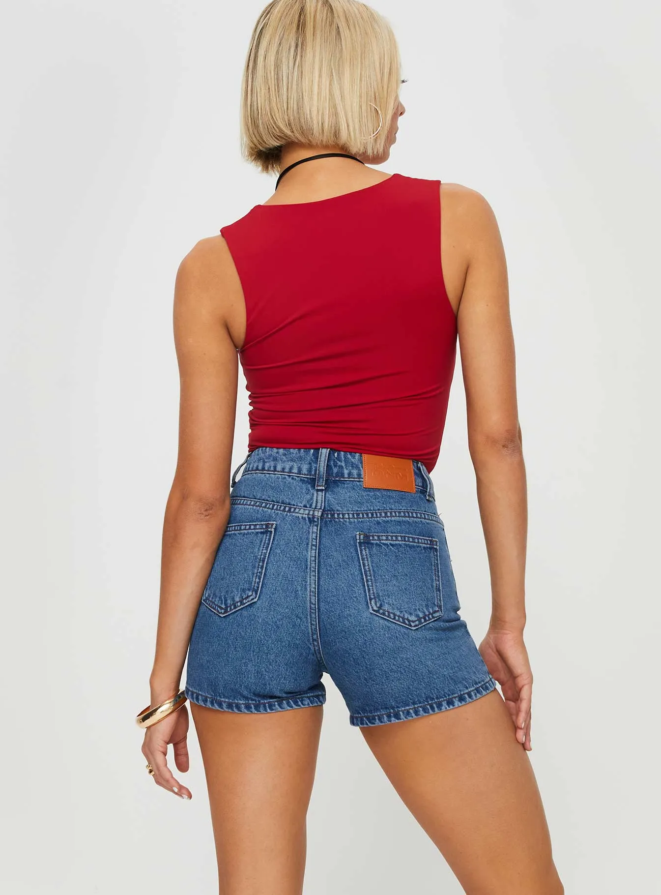 Tropicana Denim Shorts Mid Wash Tall AbrasionFreeZone