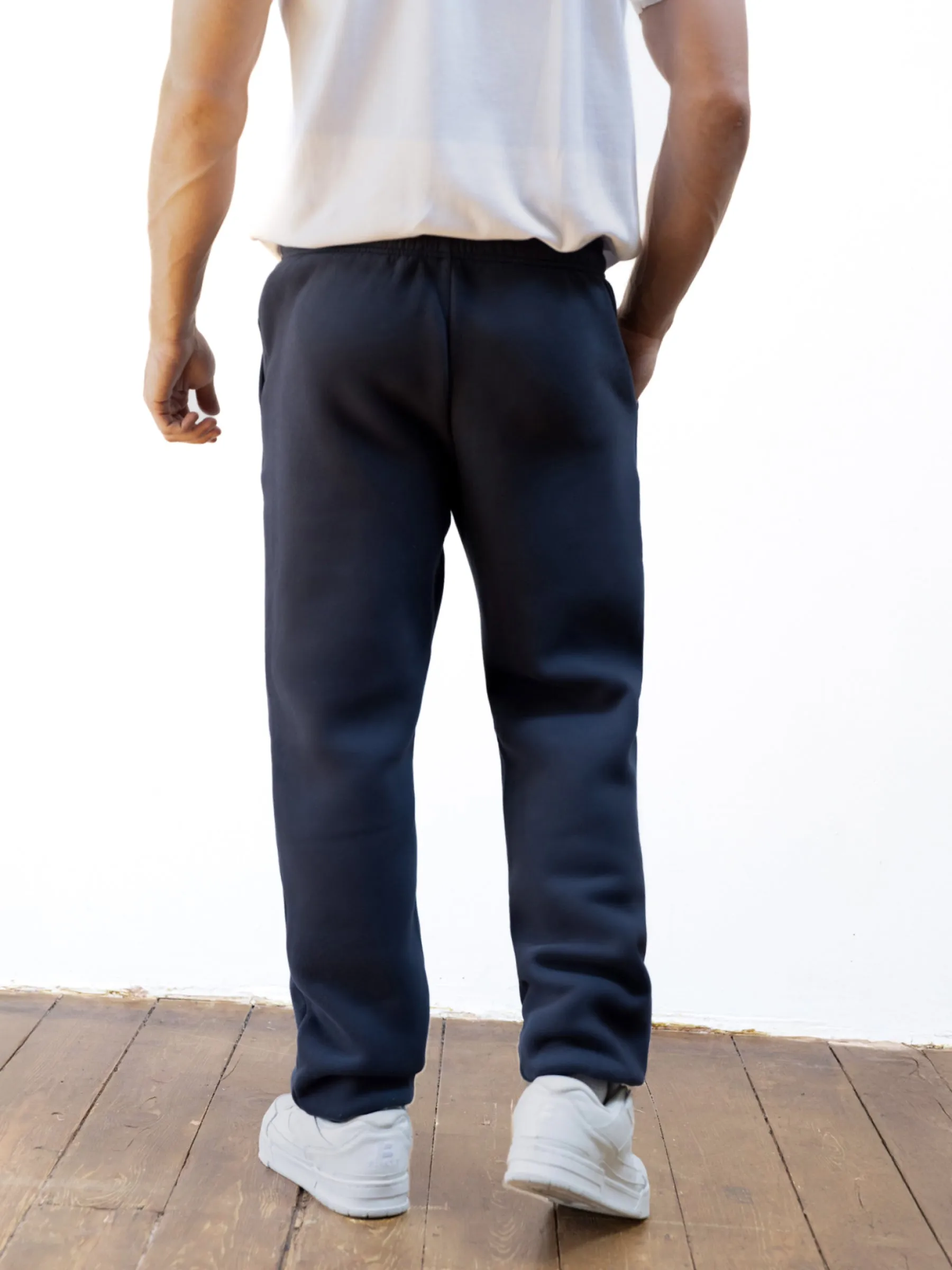 Adjustable Belt Loops Wool blend Legacy Relaxed Sweatpants - True Navy