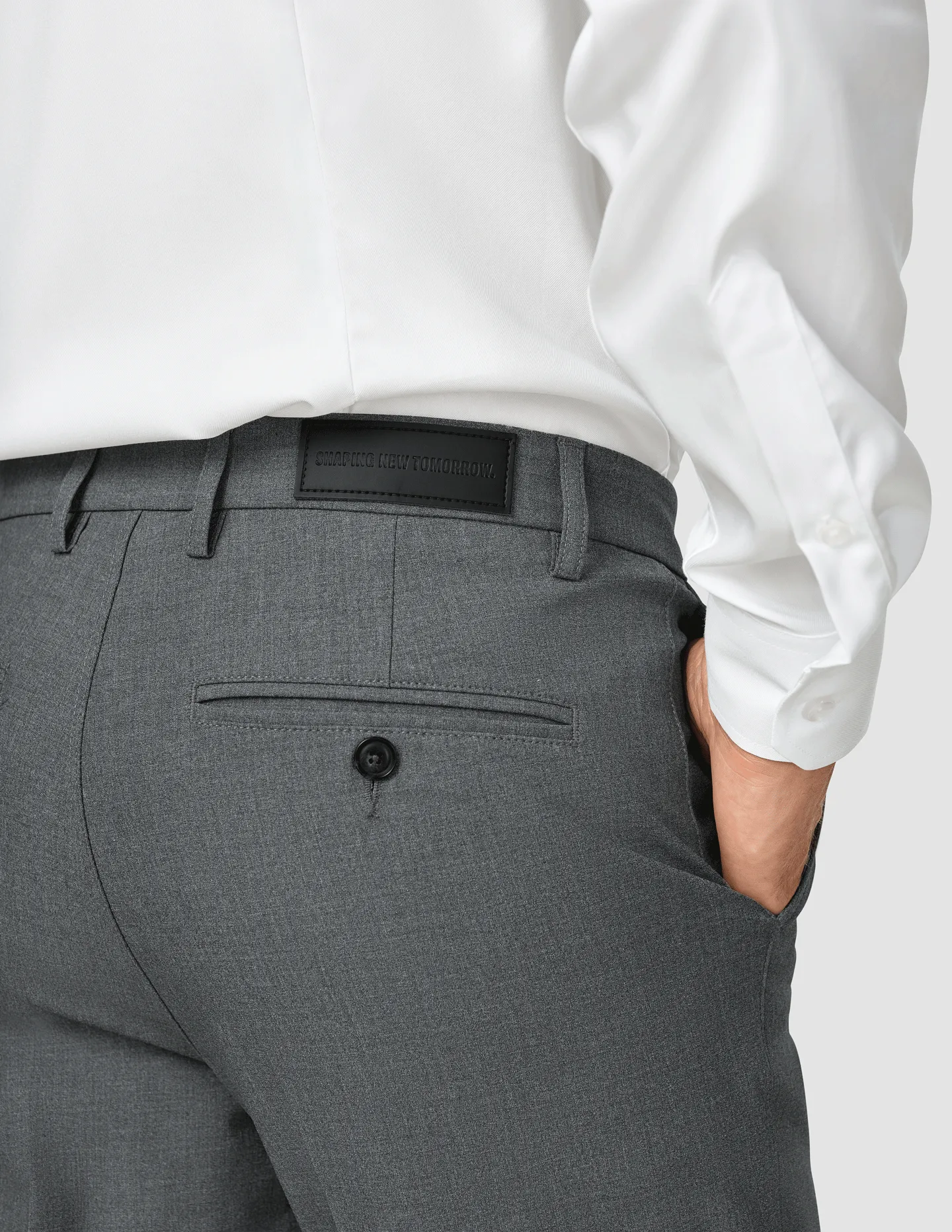 Travel Ready Fit Essential Suit Pants Slim Dark Grey Melange